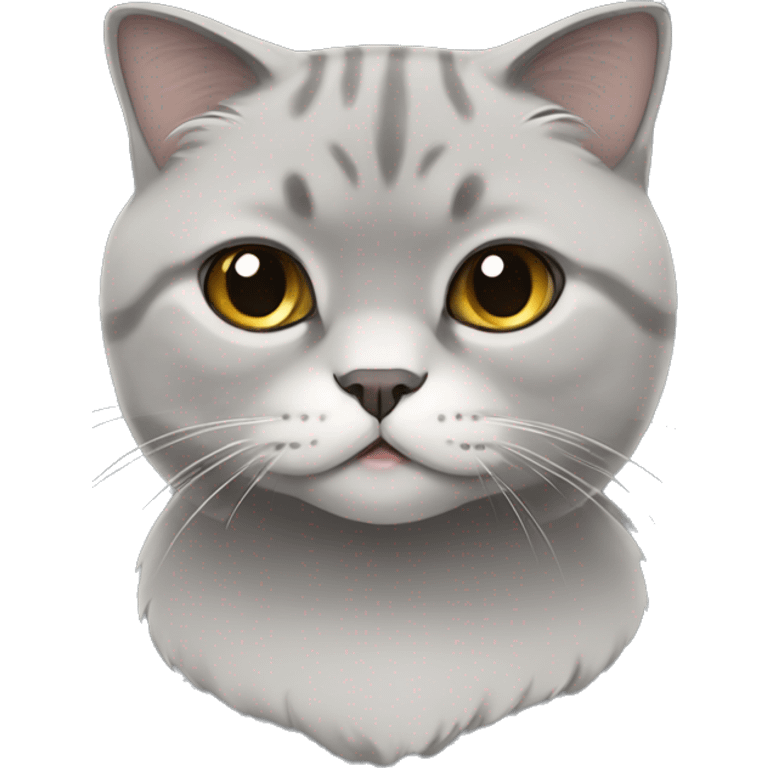 Grey Scottish fold cat  emoji