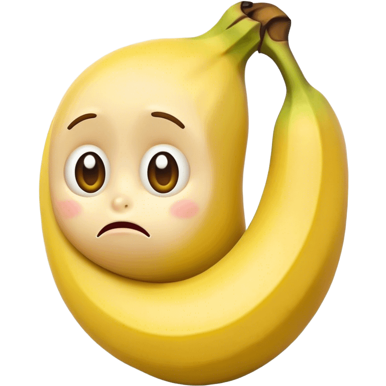 Cute sad banana emoji