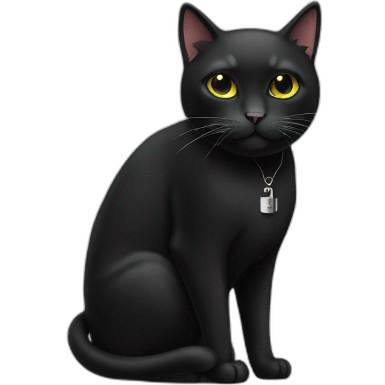 black cat + vape emoji