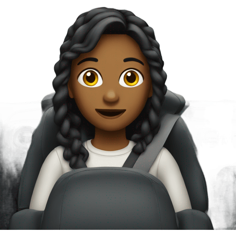 girl in car interior emoji