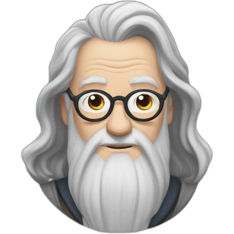 Albus Dumbledore wears a sweatshirt that says "Sude" emoji