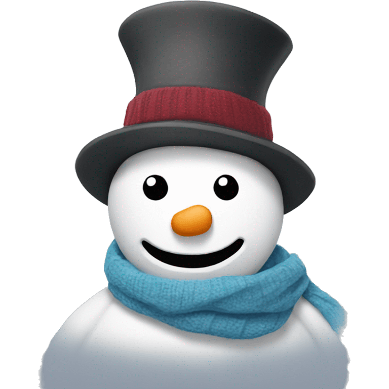 Patel Snowman with hat and scarf  emoji