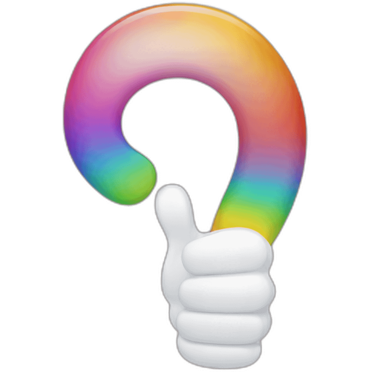 rainbow thumbs up emoji