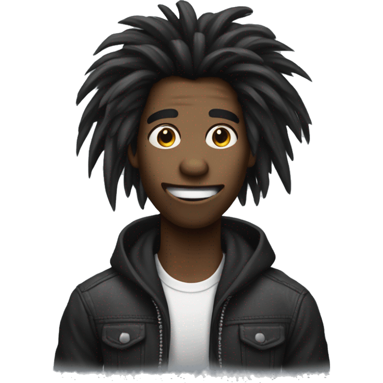 Zoombie de cabelo preto e franja emoji