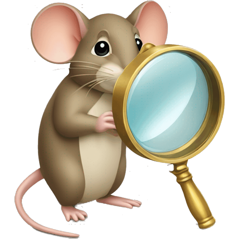 mouse detective magnifying glass emoji