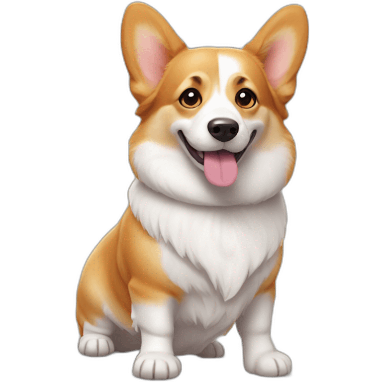 Corgi after the bath  emoji