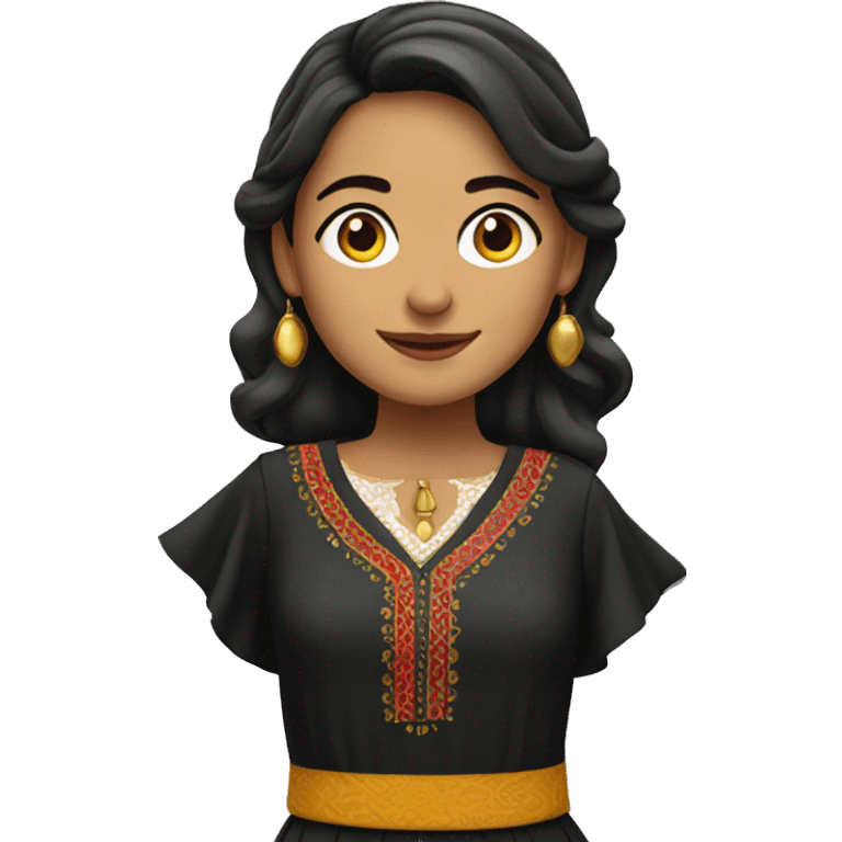 spanish woman wearing traditional spanish clothes emoji