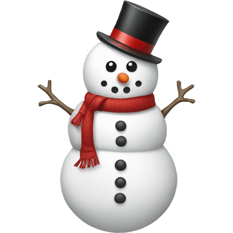 snowman with red details  emoji