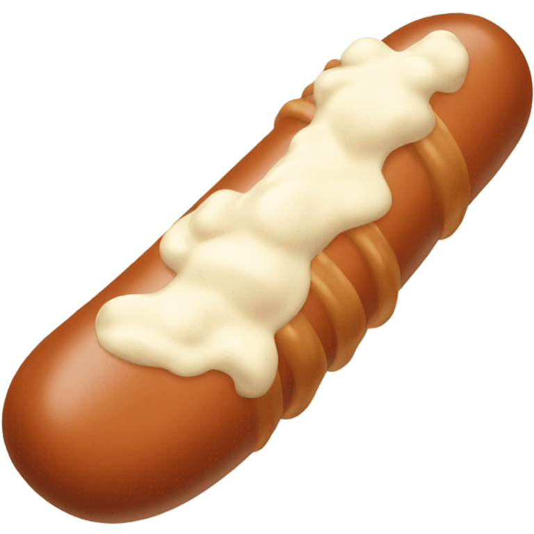 Sausage with cream dripping  emoji