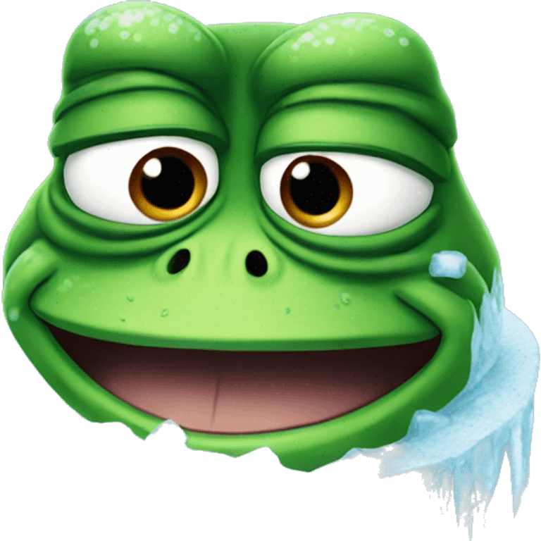 pepe the frog frozen cold emoji