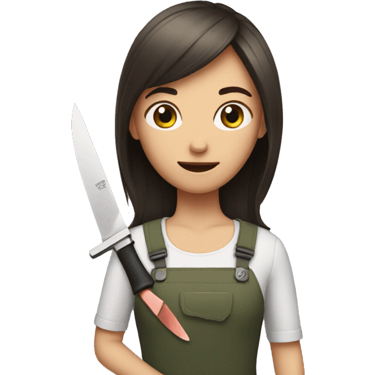 Girl with knife emoji