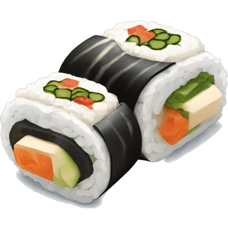 a roll of Korean-style gimbap emoji