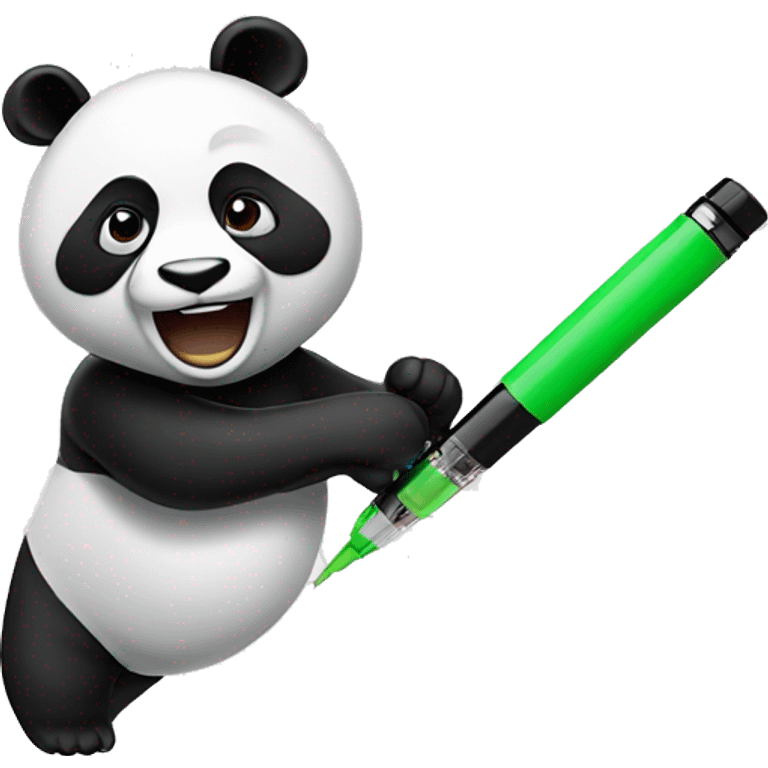 Panda hitting dab pen emoji