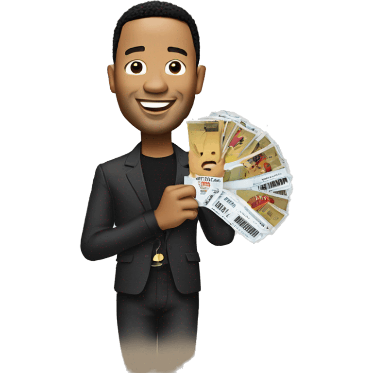 John legend with tickets in hand emoji