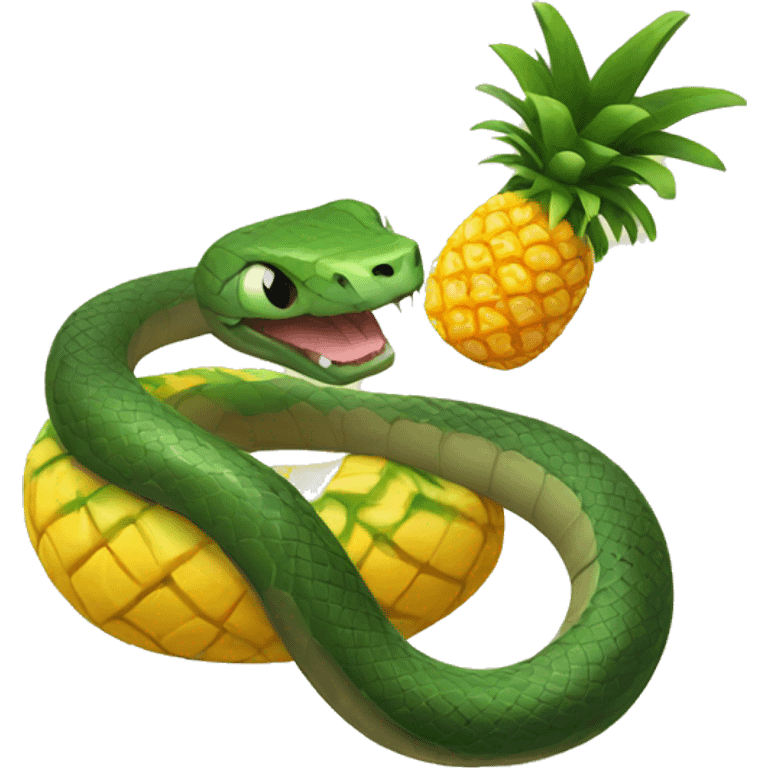 snake with pineapple emoji