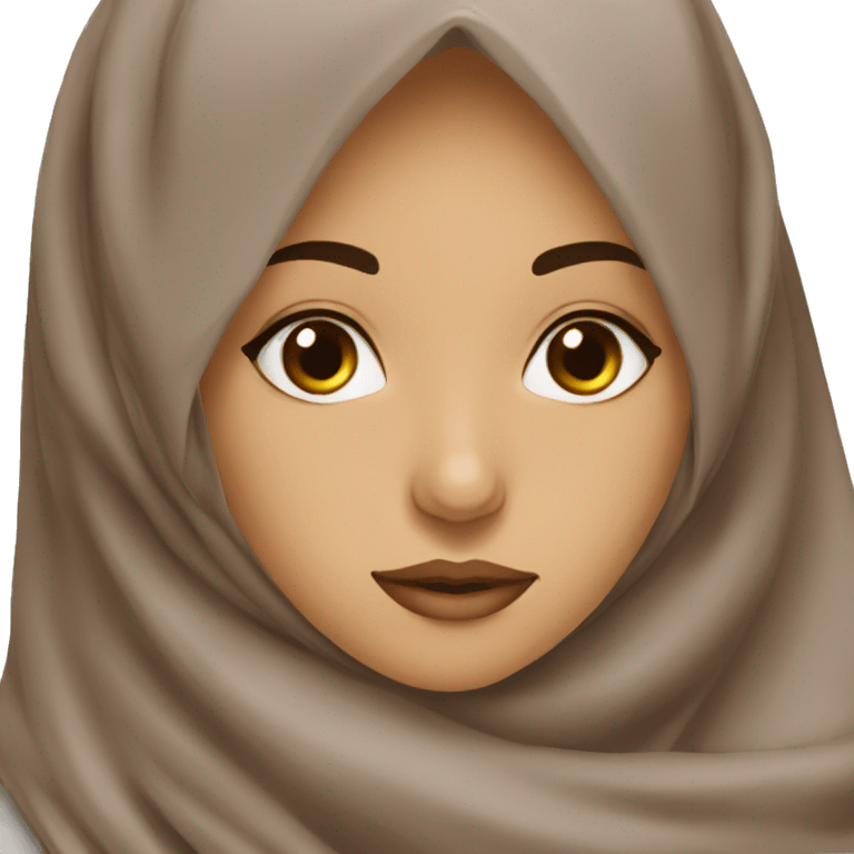 hijabi girl hate chocolate emoji