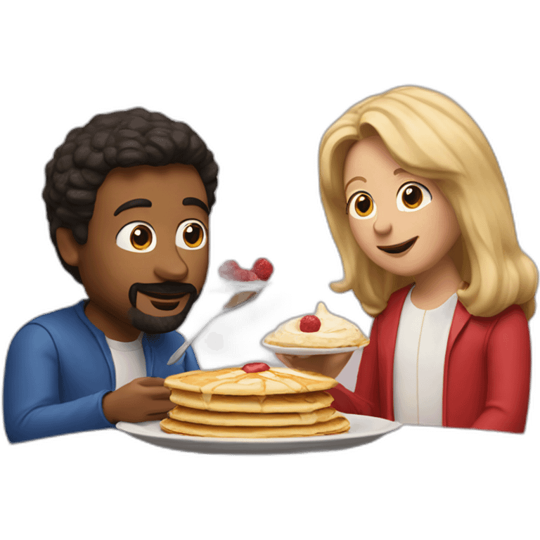 Ted Lasso eating pancakes with Jesus  emoji