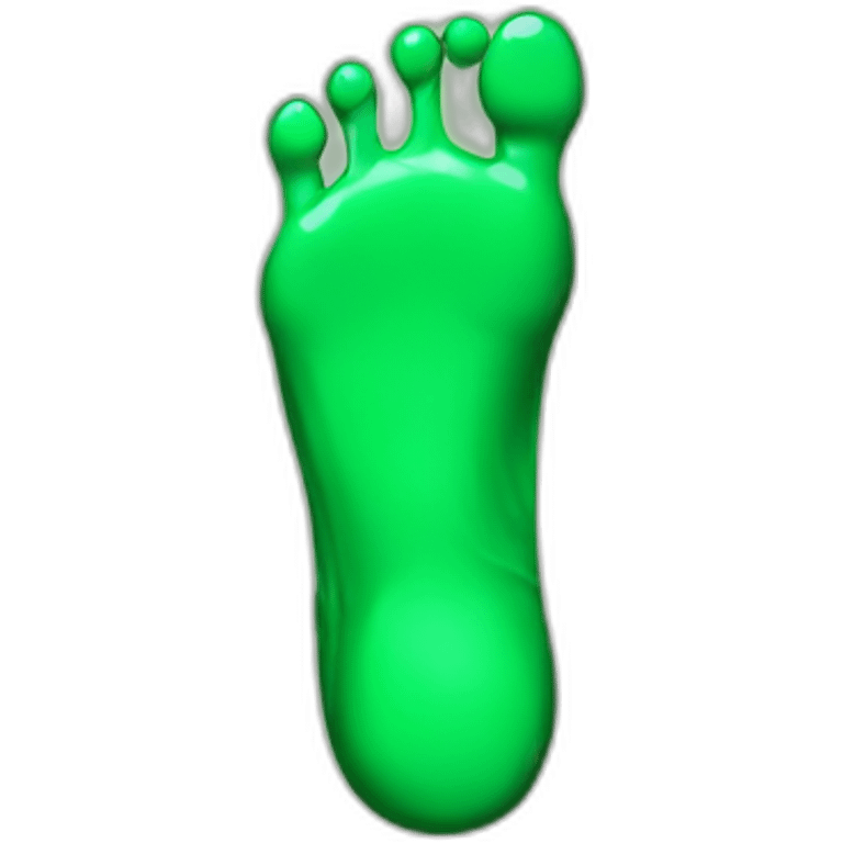 Feet with green varnish emoji