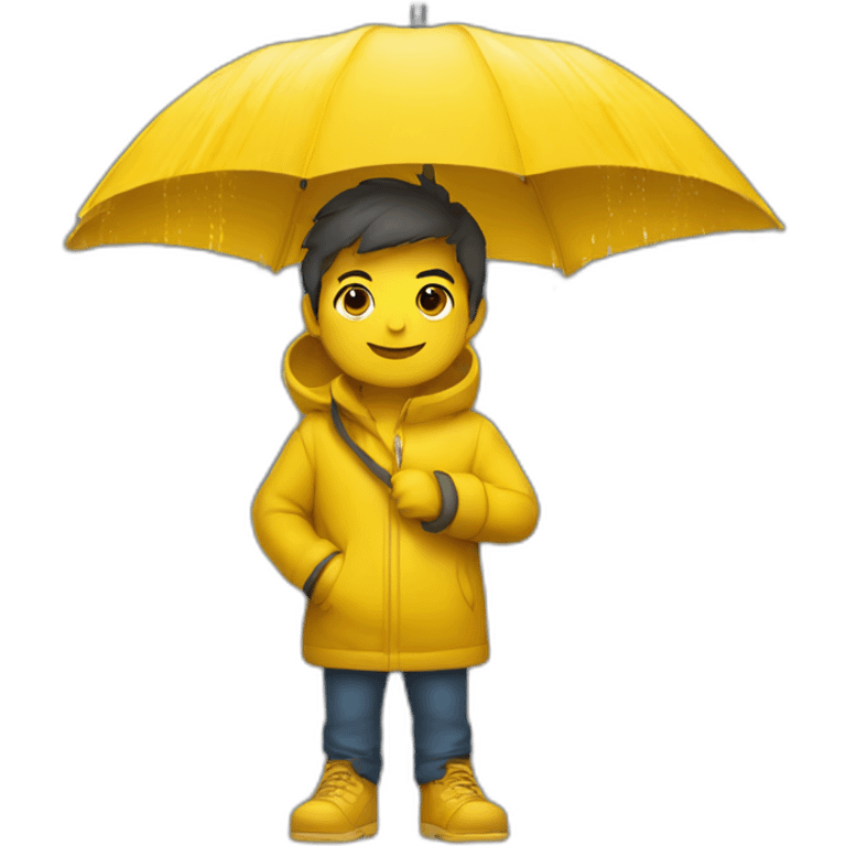 guarda chuva amarelo fechado emoji