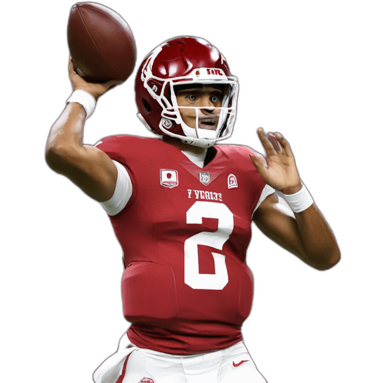 Jalen Hurts throwing touchdown emoji