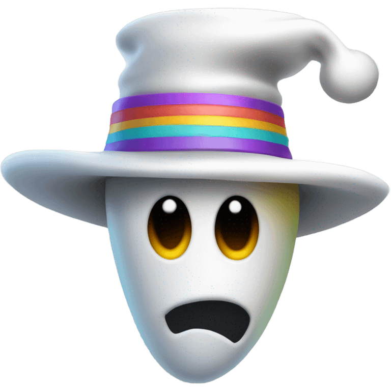 Ghost wearing a propeller hat emoji