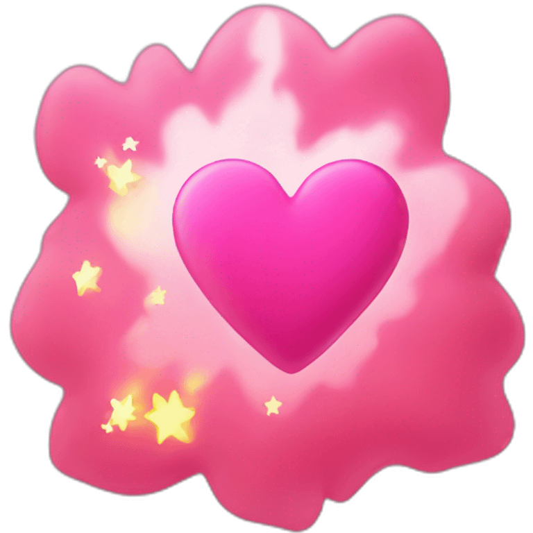 pink hearth with star emoji