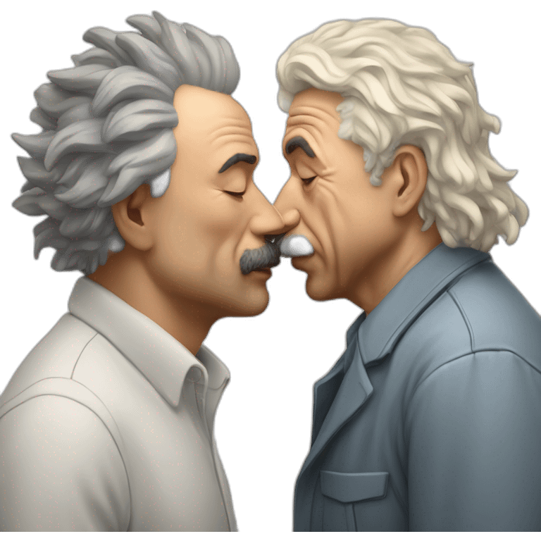 Joe Rogan kissing Albert Einstein emoji