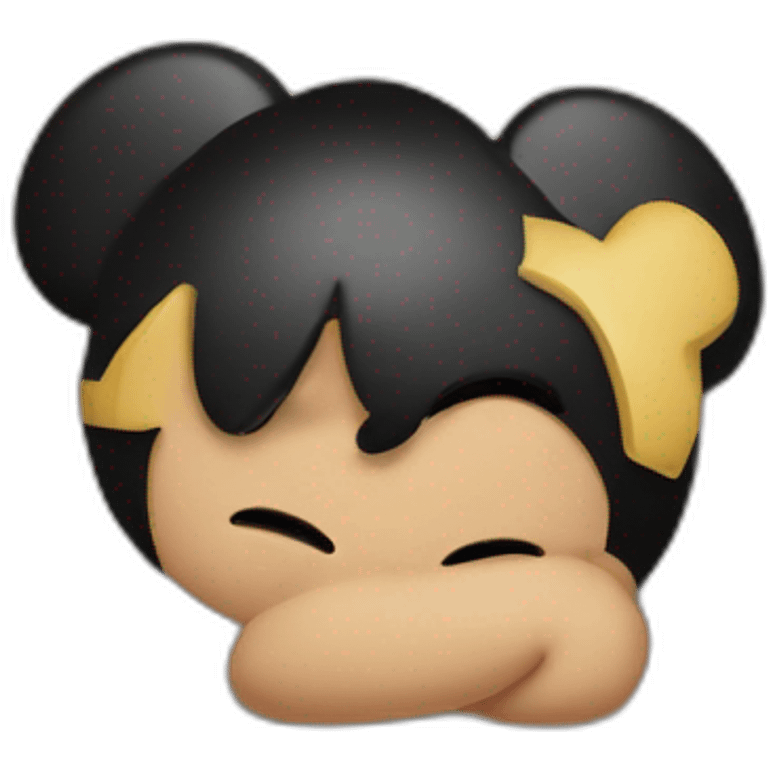 Mickey bangs his head against a wall emoji