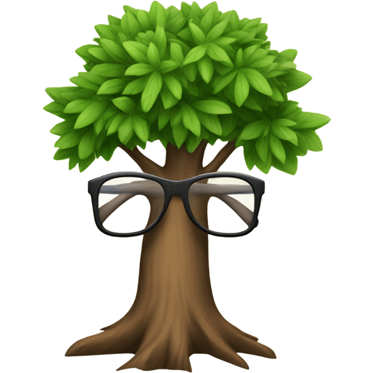 Tree with glasses  emoji