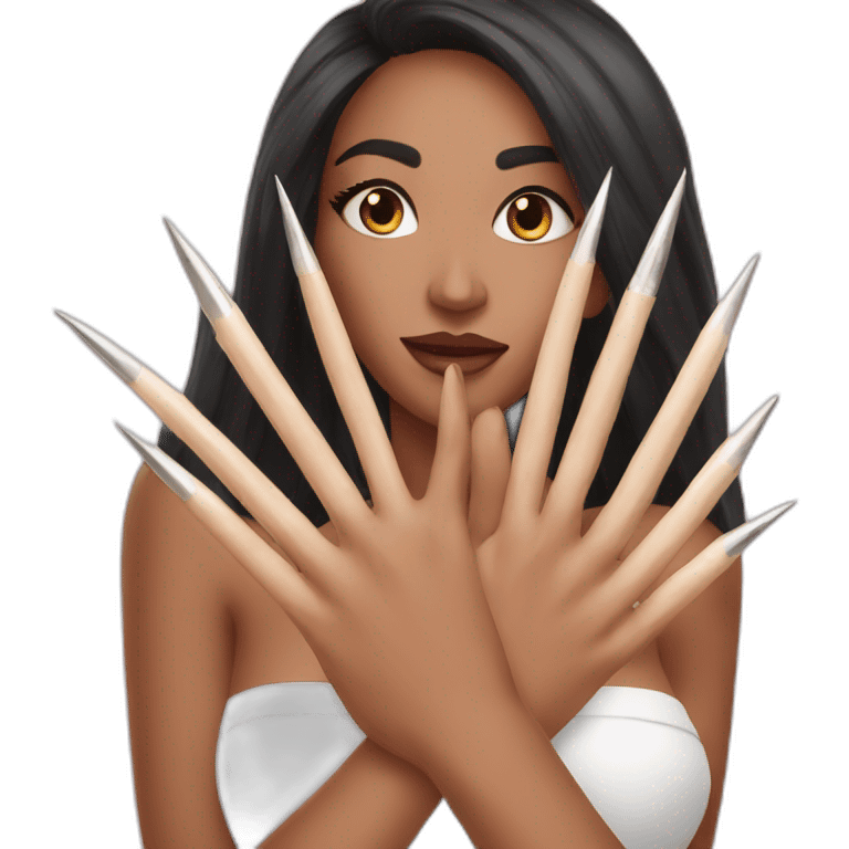 extra long nails emoji