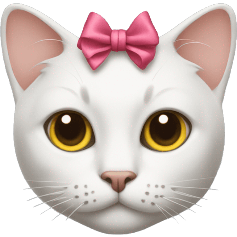 Cat with bow on it head emoji