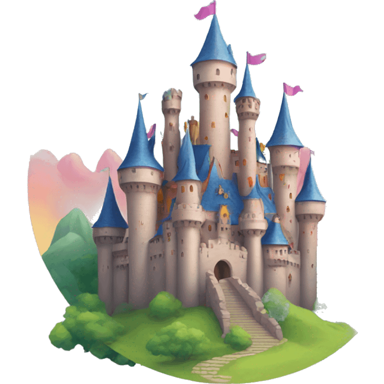 colorful fairytale castle emoji