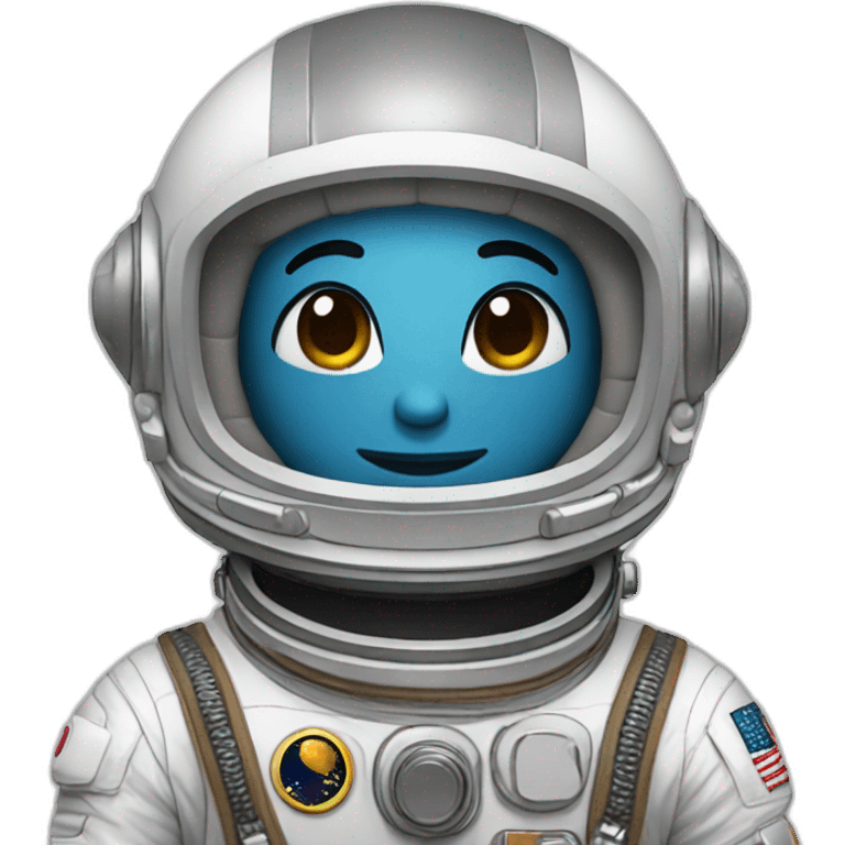 An astronaut peanut who is wearing just an astronaut helmet emoji