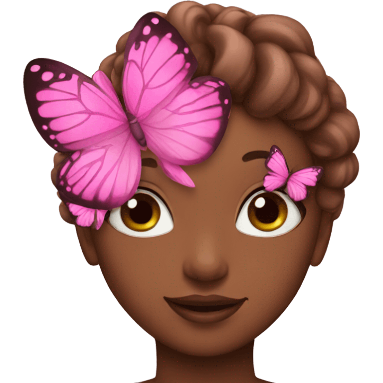 pink butterflies emoji