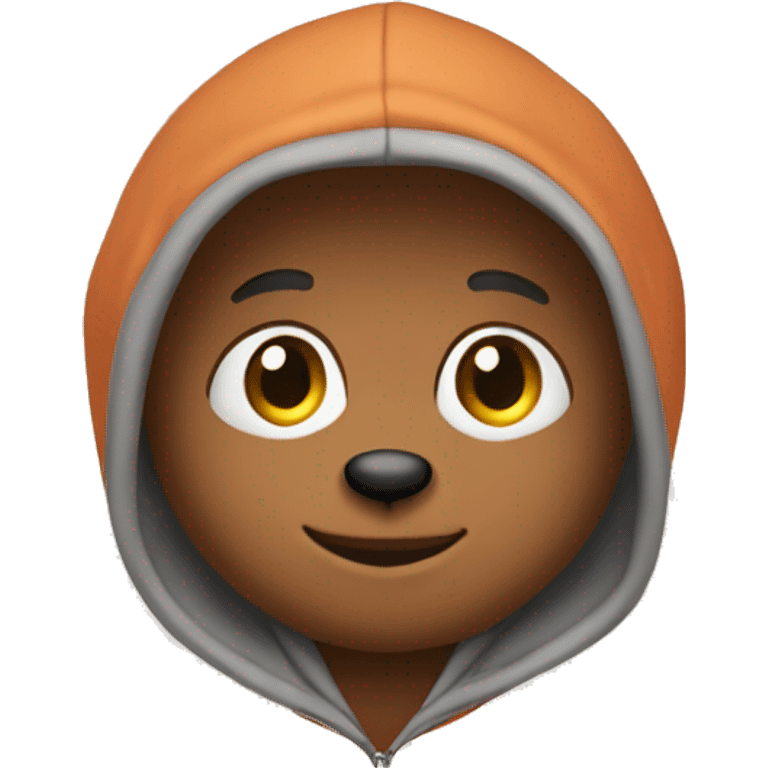 Teddy bear orange hoodie emoji