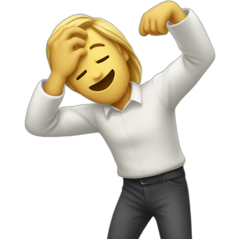 Homme qui effectue un dab emoji