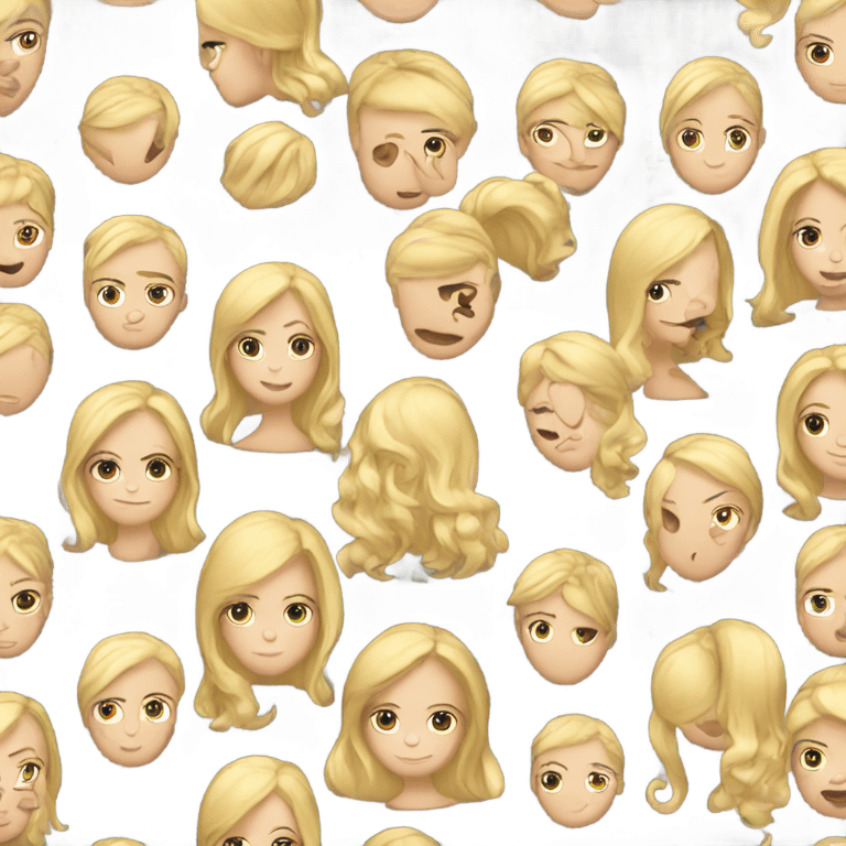 Girl who makes design blonde emoji