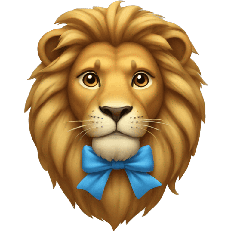 Lion Wearing a bow  emoji