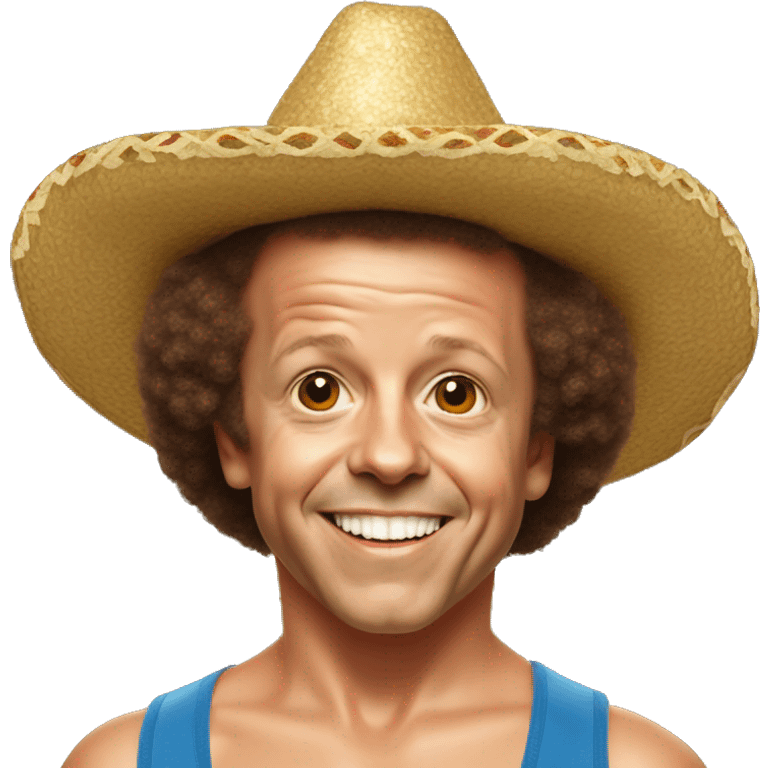 Young Richard Simmons with a sombrero emoji