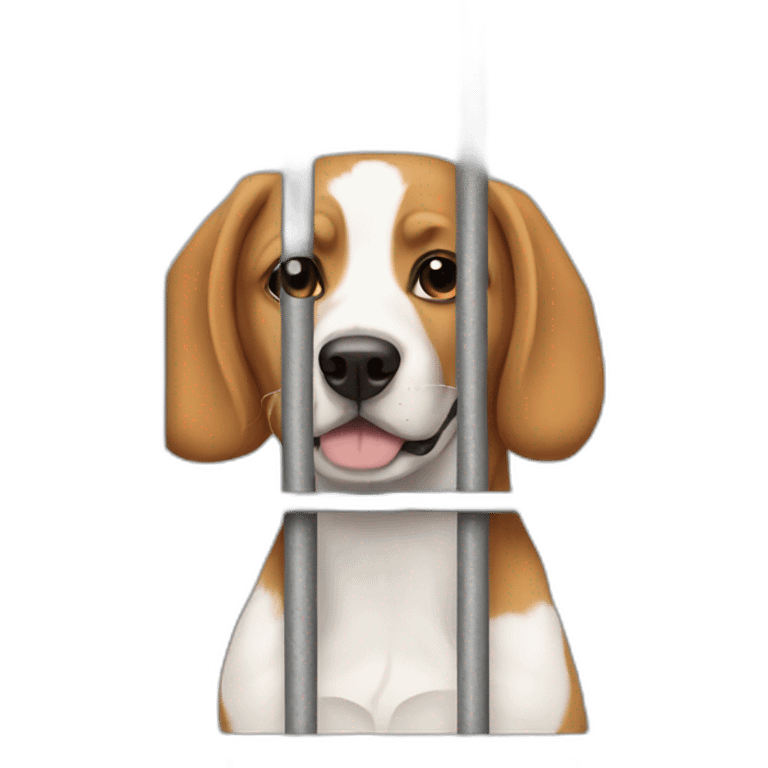 Dogs and prison emoji