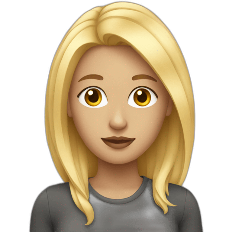 femme jeune et blonde emoji