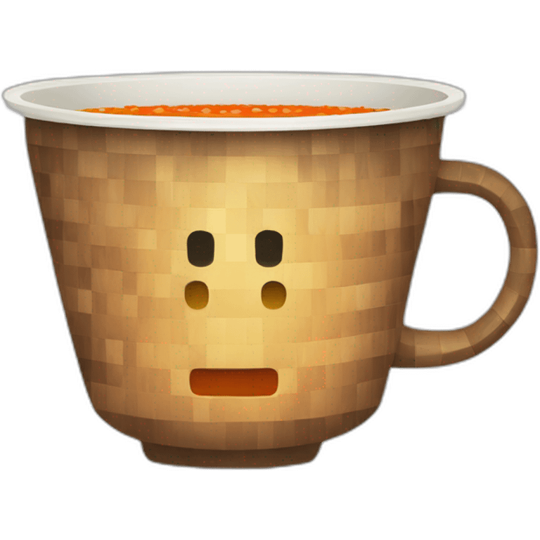 soup cup in pixel style emoji