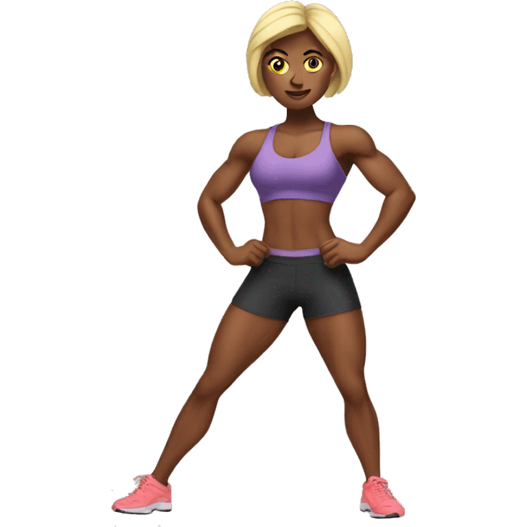 muscle girl emoji