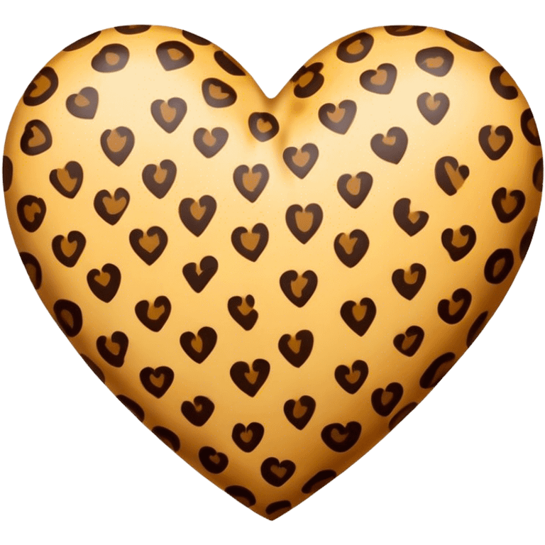 Leopard print heart emoji