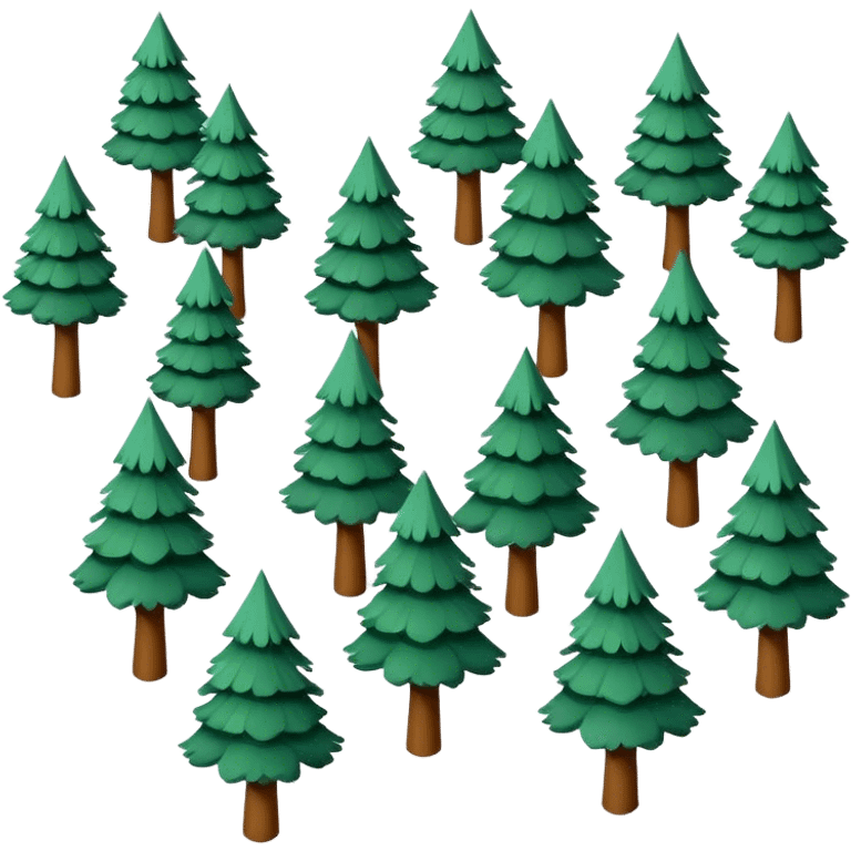 isometric pine trees emoji