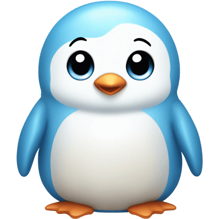 Cute kawaii baby blue penguin  emoji