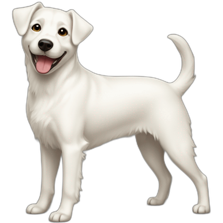 Lucky white dog emoji