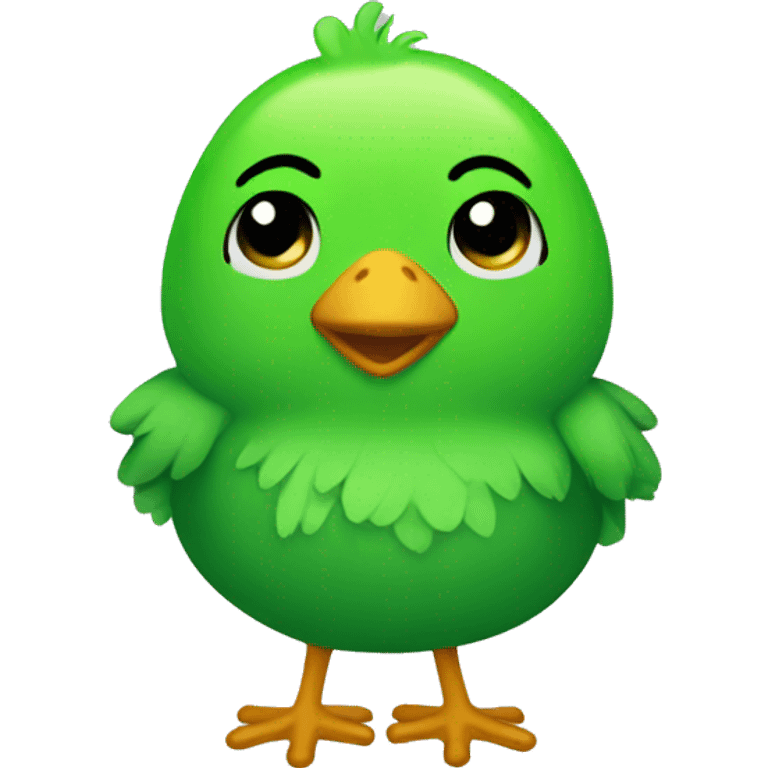 Green chick emoji