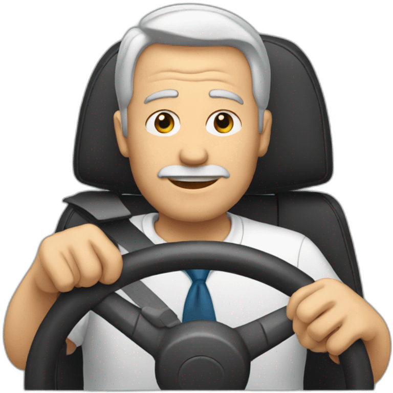 man behind steering wheel emoji