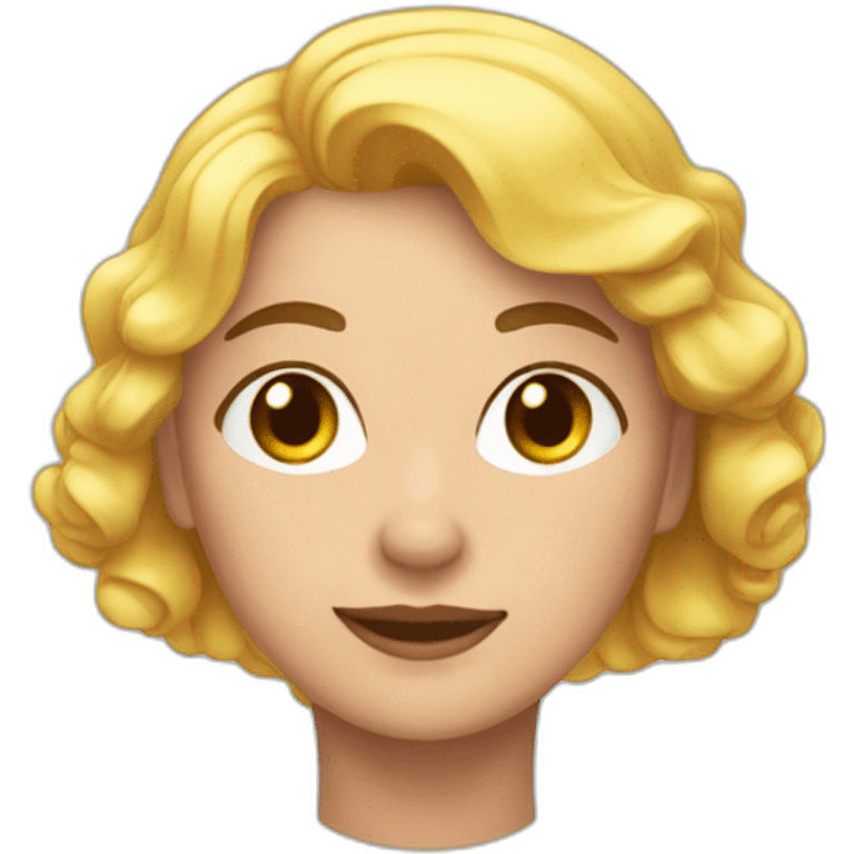 quiero un emoji de una mujer blanca catira peluquera emoji